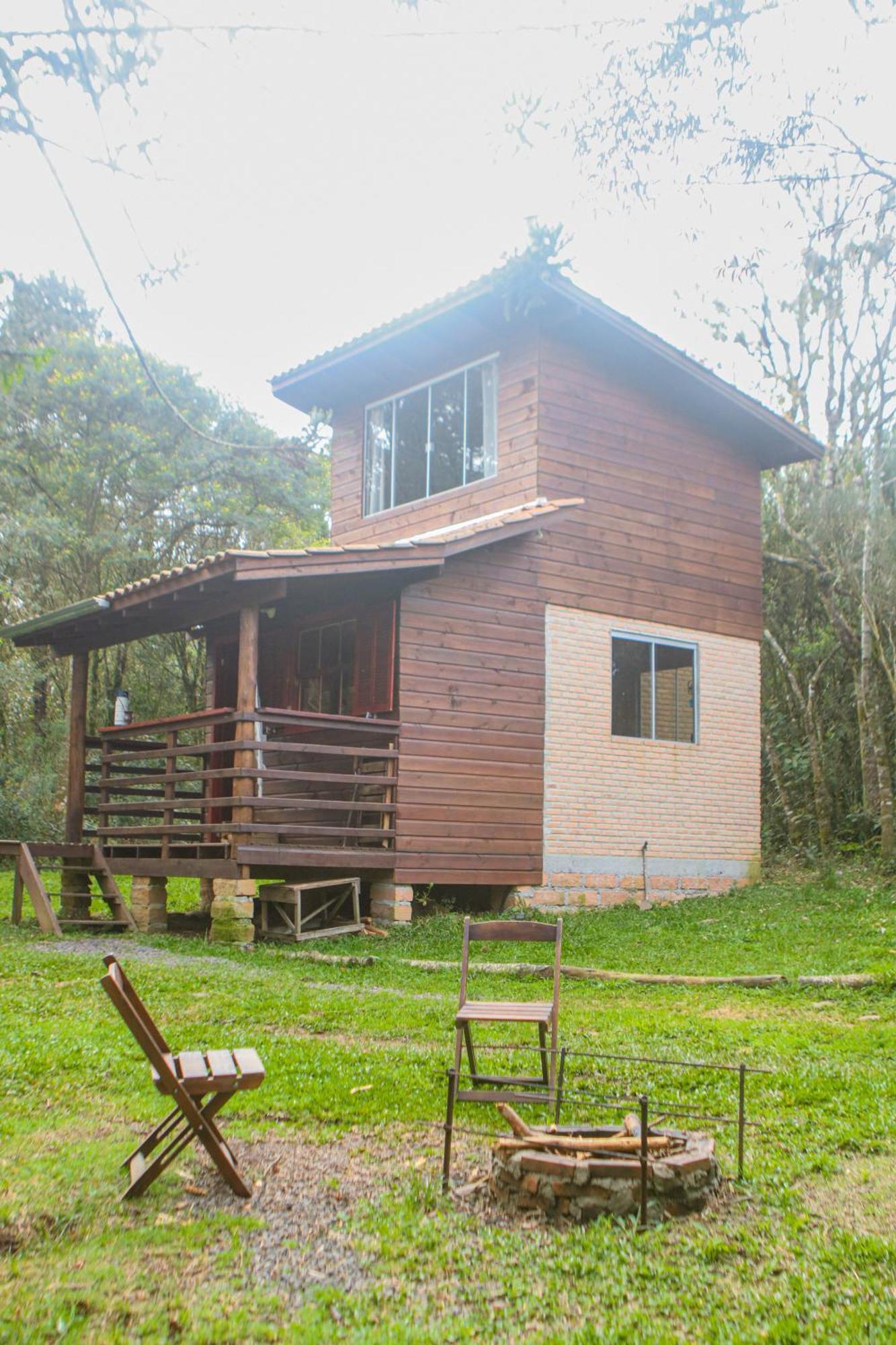Cabana Na Floresta Rincao Do Fortaleza Cambara Bagian luar foto