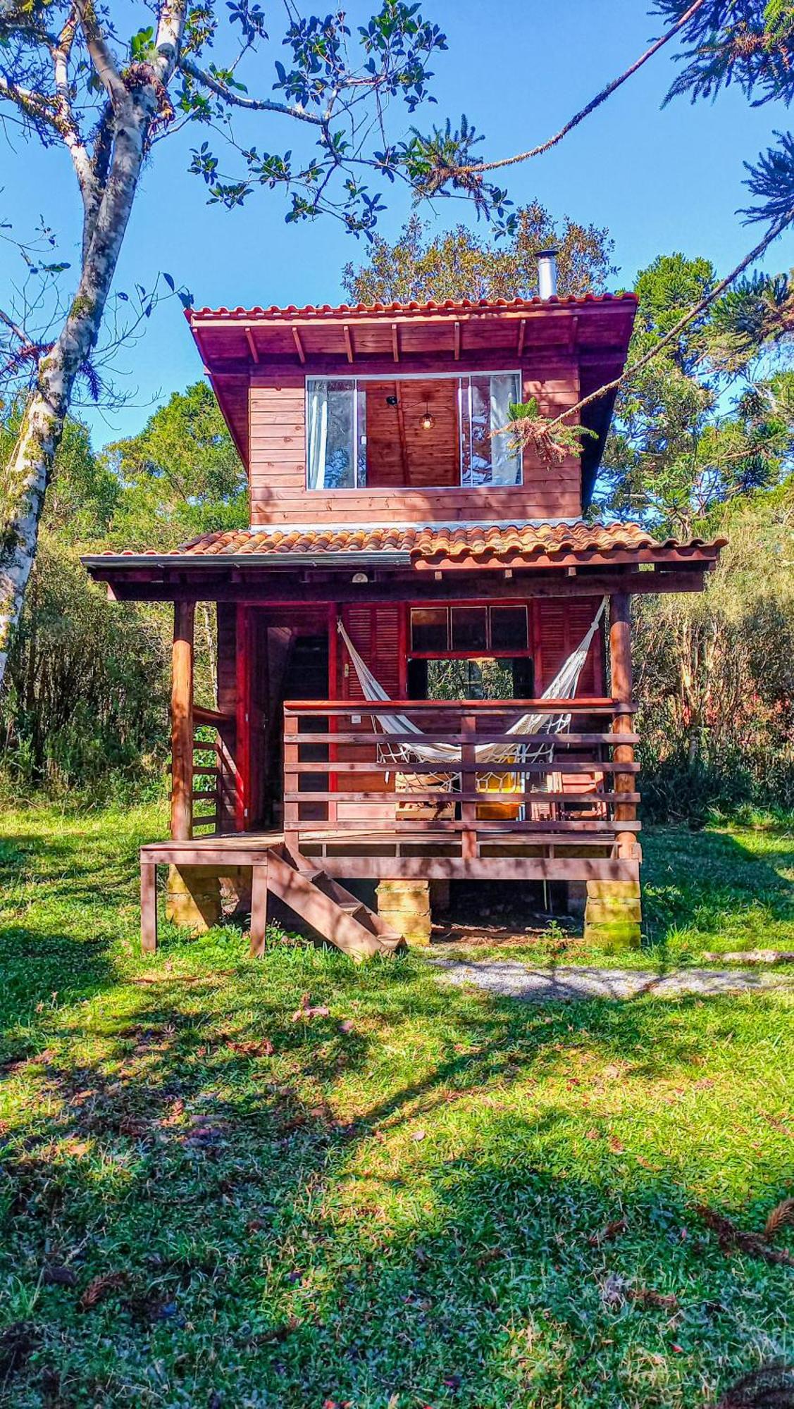 Cabana Na Floresta Rincao Do Fortaleza Cambara Bagian luar foto