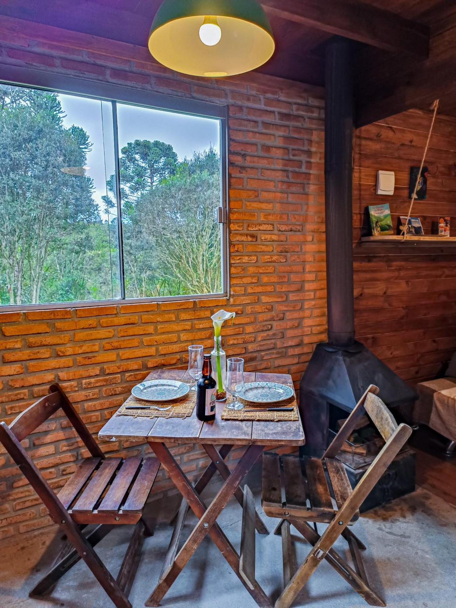 Cabana Na Floresta Rincao Do Fortaleza Cambara Bagian luar foto